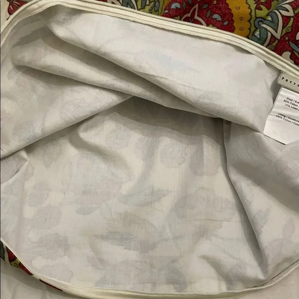 Pottery Barn Della Medallion Pillow Cover 24x24 Cotton Linen Blend Boho